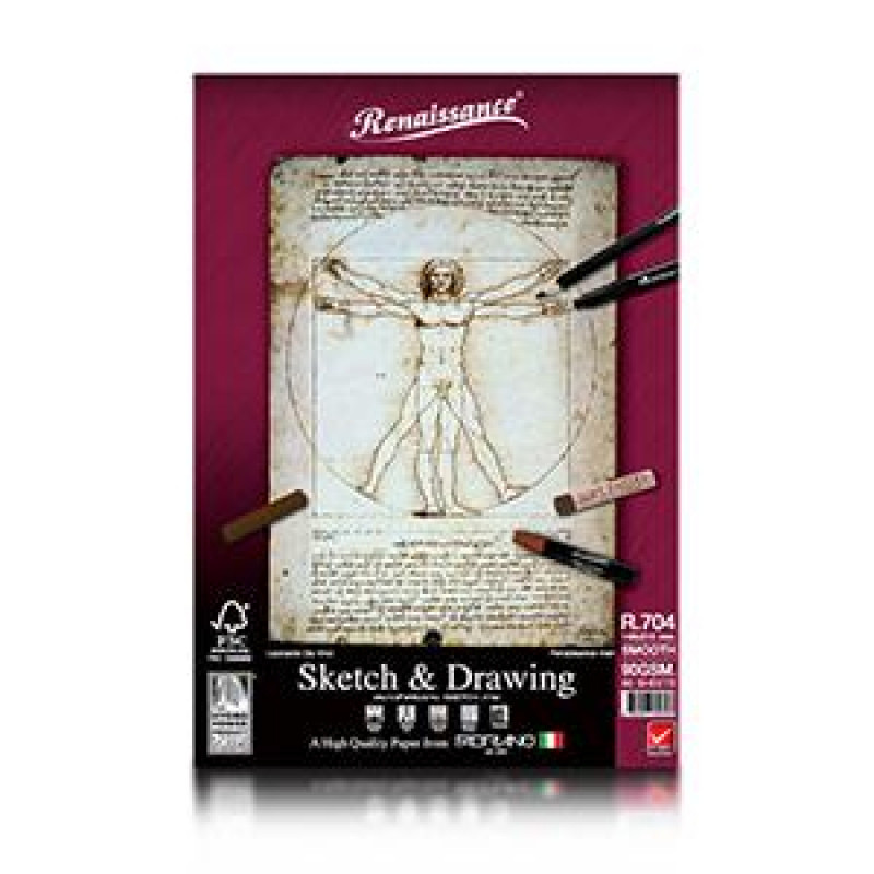 Albums Sketch&Drawing R704 A5 60lap 90g Renaissance