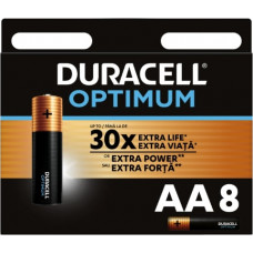 Baterijas DURACELL OPTIMUM AA 8 gab.