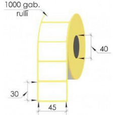 Termo uzlīmes 45x30mm d40 1000uzl rul