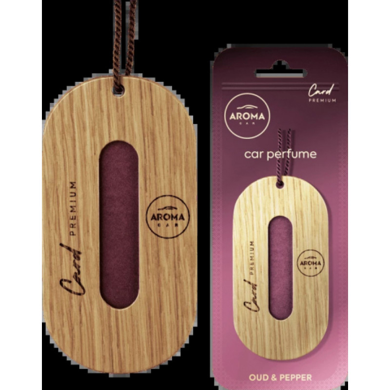 Aroma Car Wood Premium Card gaisa atsv. Oud & Pepper