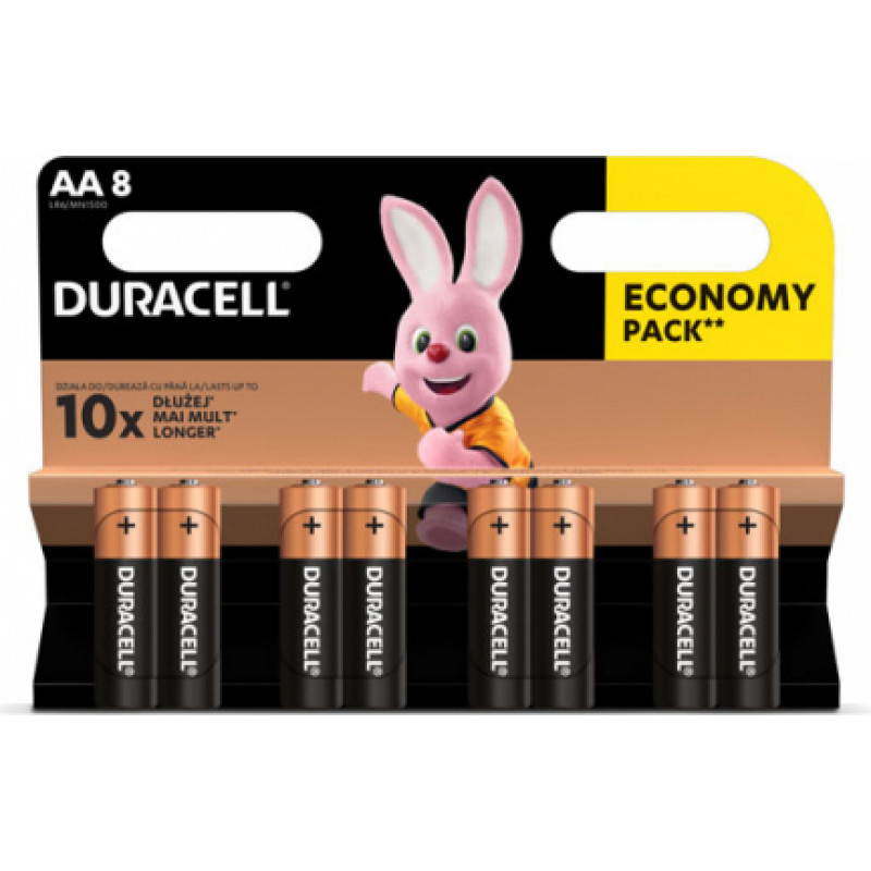 Baterija DURACELL AA Basic, LR06 8 gab./iepak.