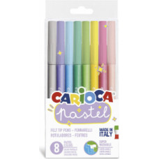 Flomasteri CARIOCA Pastel, 8 krāsas