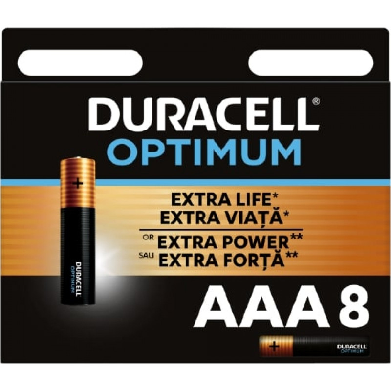 Baterijas DURACELL OPTIMUM AAA 8 gab.