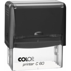 Zīmogs COLOP Printer C60, melns korpuss, bez krāsas spilventiņš