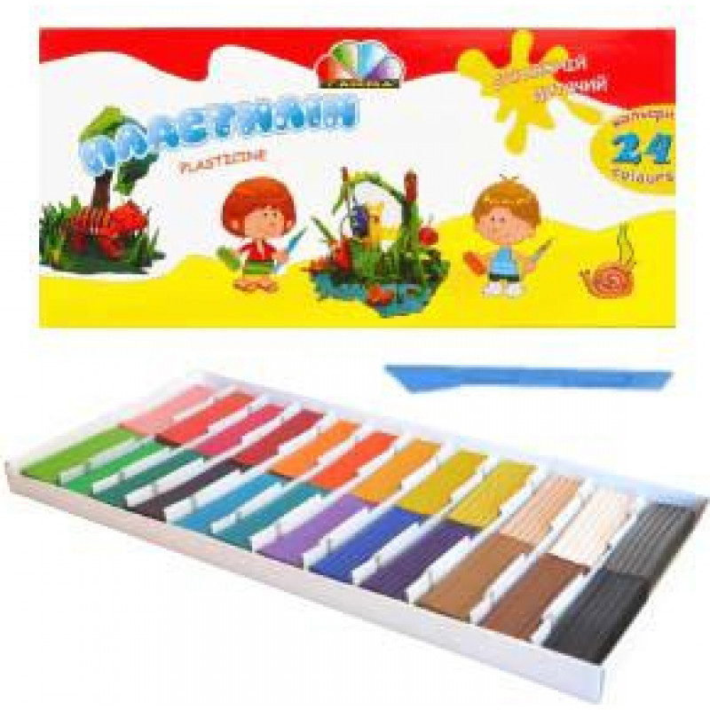 Plastilīns 24 krāsas 480g  UA Gamma