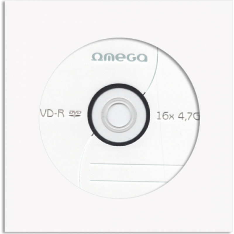 OMEGA DVD-R 4,7GB kompaktdisks 16X, ENVELOPE, 10gab [40549]