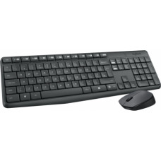 Komplekts LOGITECH MK235, bezvadu klaviatūra un pele, ENG, melna