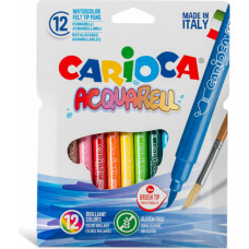 Flomasteri-otas CARIOCA Junior Brush, 12 krāsas