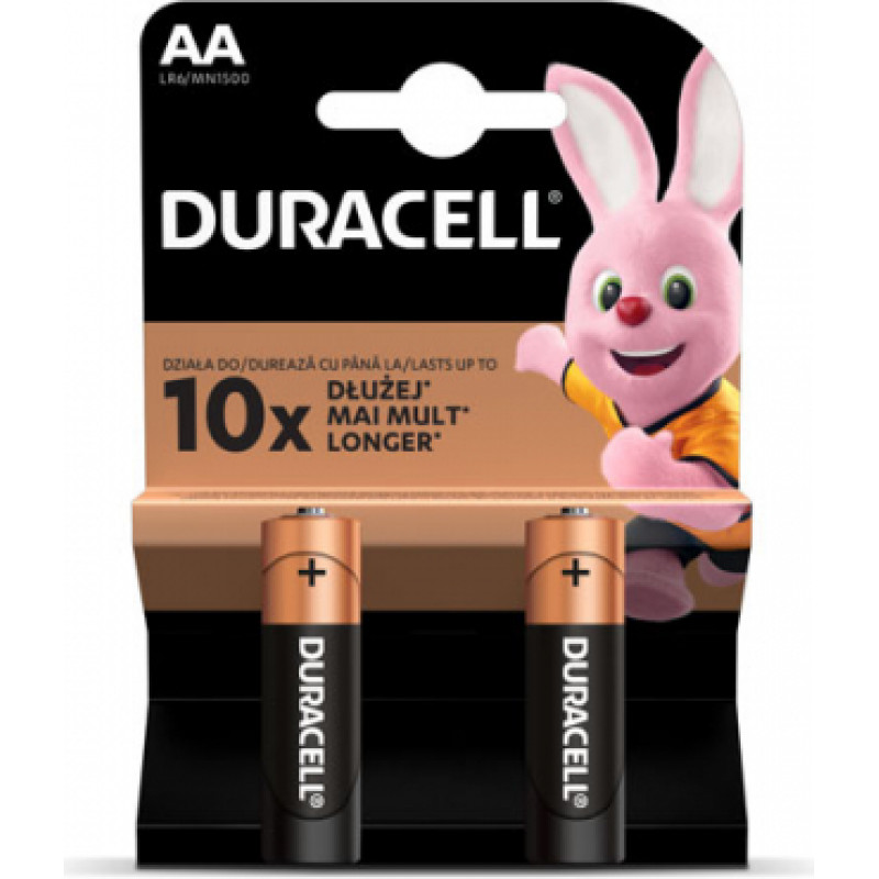 Baterijas DURACELL AA, LR6, 2 gab.