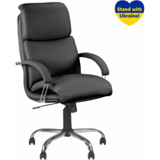 Biroja krēsls NOWY STYL NADIR STEEL Chrome (comfort), melna āda SP-A