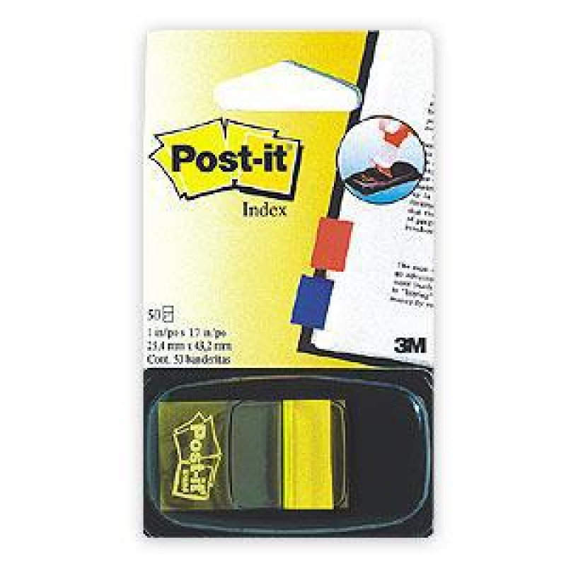 *Indeksi 3M Post-it 680-5 dzelteni 25x43mm/50l.