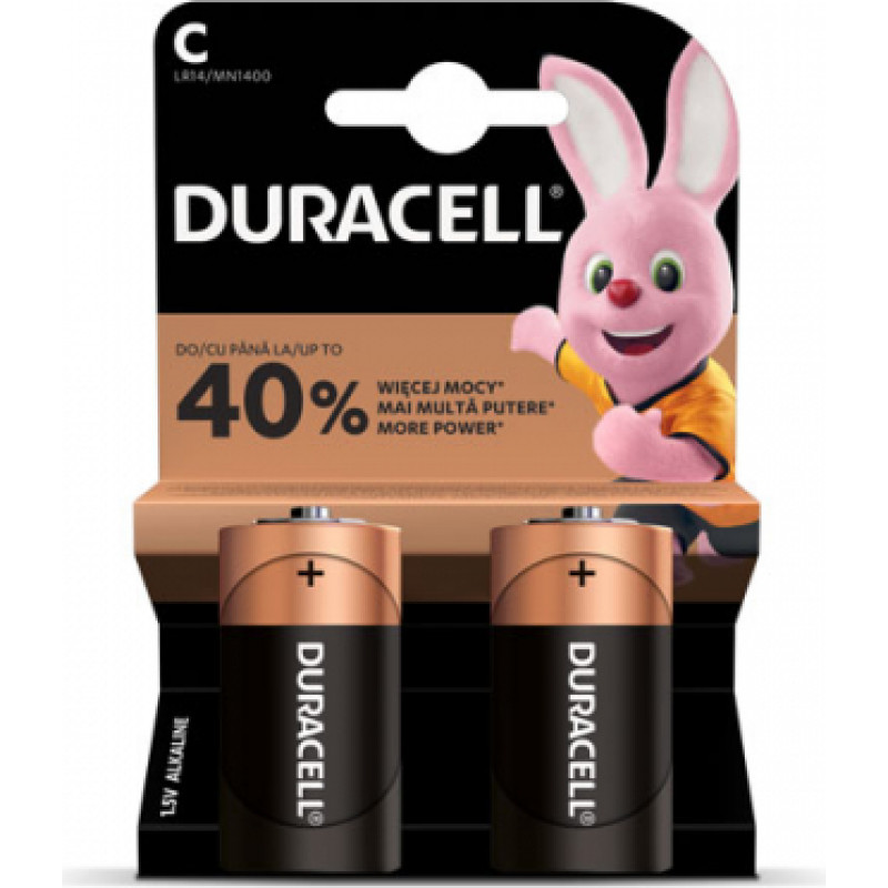 Baterija DURACELL Basic C, LR14, 2 gab./iepak.