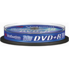 Kompaktdiski VERBATIM DVD+R DLP 4.7GB 16x, 10 gab./iepak., spindle