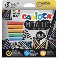 Flomasteri CARIOCA Metallic FineMarker Box 8 gab