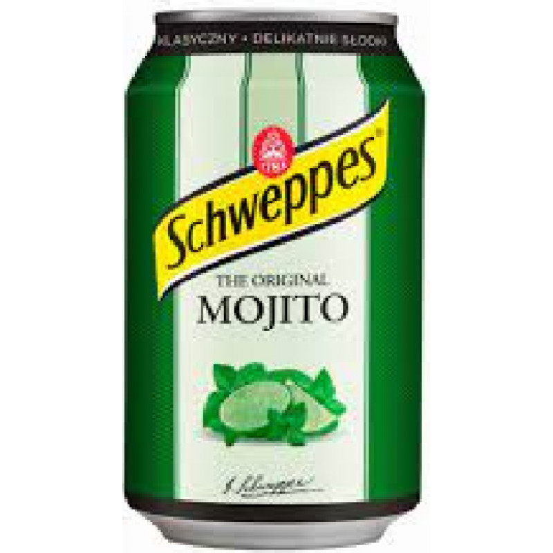 Gāzēts dzēriens SCHWEPPES Mojito, bundžā, 0.33l(DEP) ( Gab. x 24 )