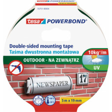 Montāžas līmlente tesa® Powerbond ārdarbiem, abpusēja, 5m x 19mm