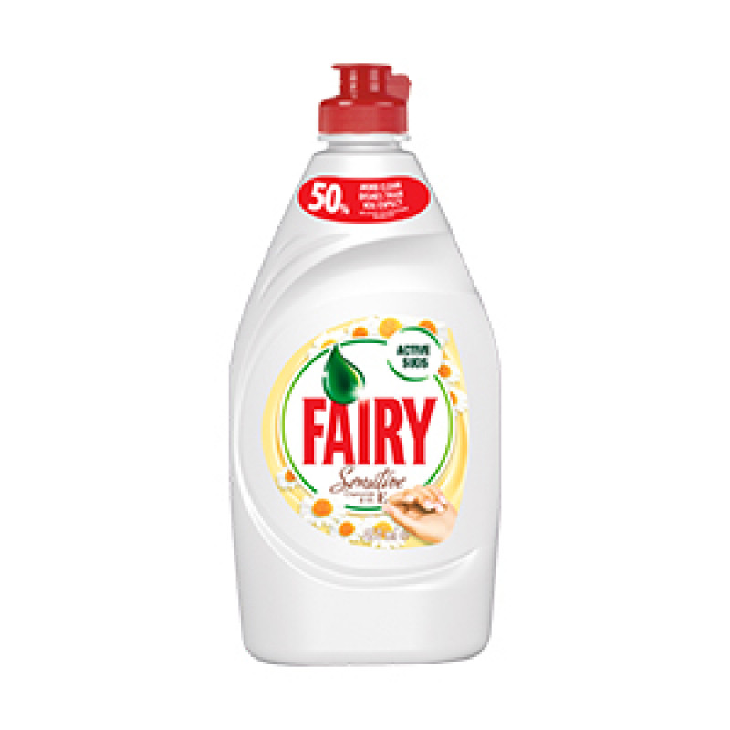 Trauku mazgāšanas līdzeklis FAIRY Sensitive Chamomile & Vitamine E, 450 ml ( Gab. x 2 )