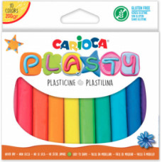 Plastilīns CARIOCA, 10 dažādas krāsas, 200 g