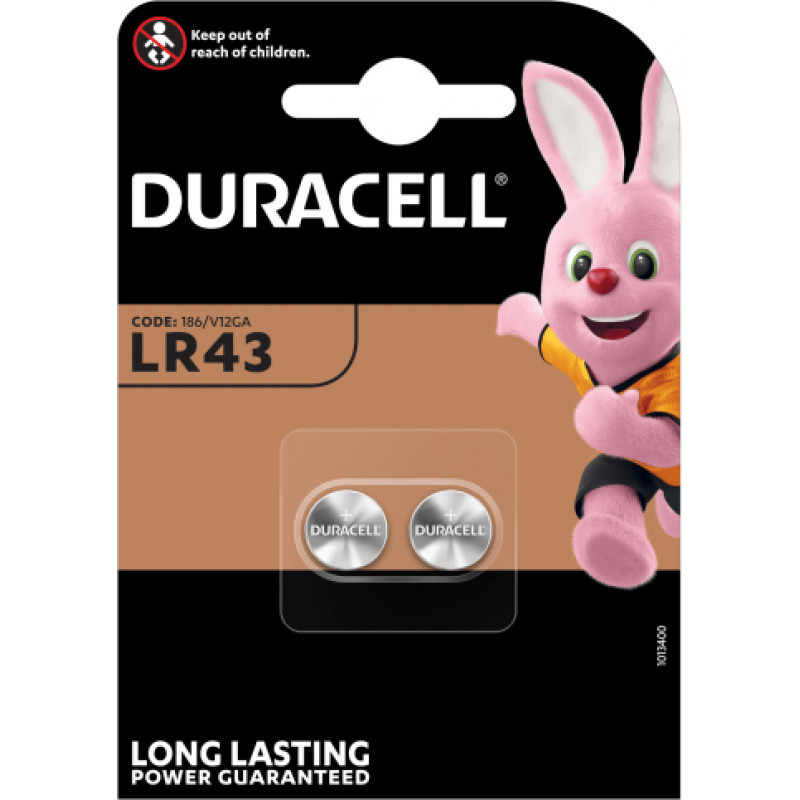 Baterija DURACELL, LR43, 2 gab./ iepak. ( Gab. x 2 )