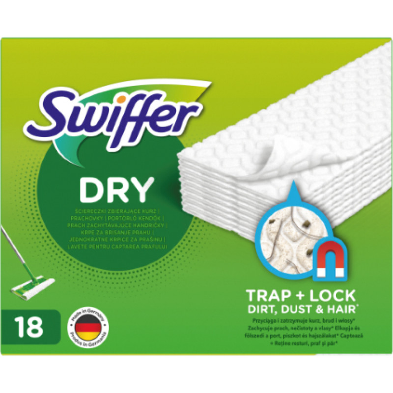 Swiffer Grīdas slotas Rezerve sausā 18 gab/iepak.