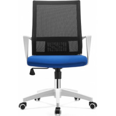 Up Up Office Chair HOBEN, Fixed armrest, white/blue/black