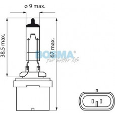 # Autolampa 12.8V 27W PG13