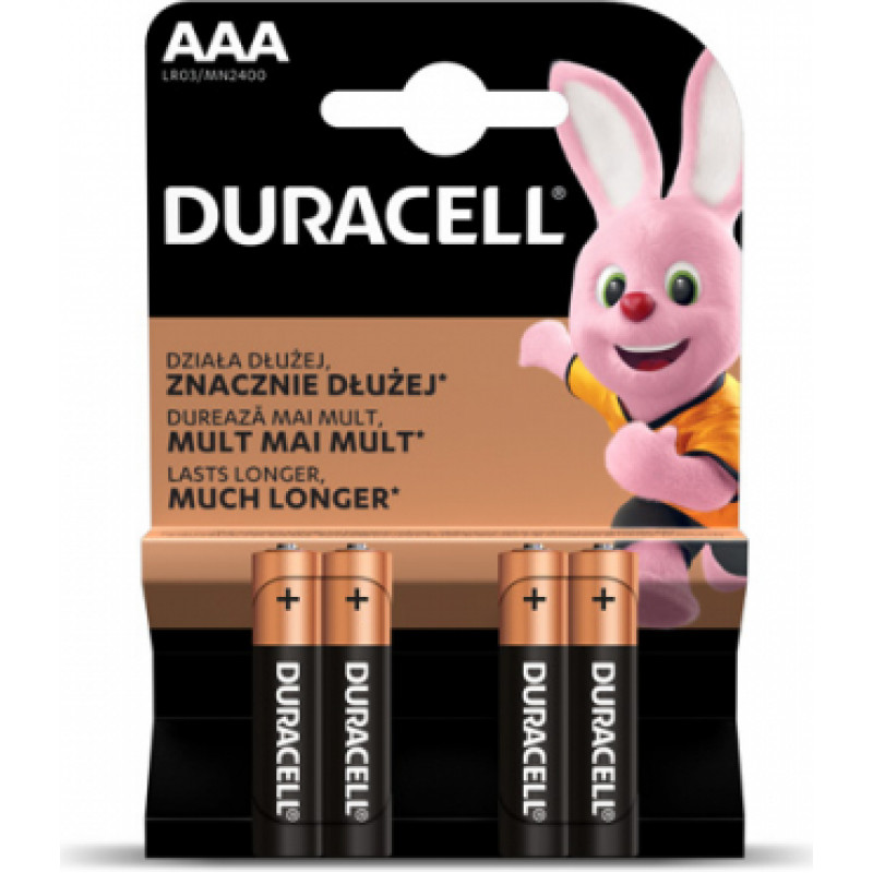 Baterija DURACELL Basic AAA, LR03 4 gab./iepak.