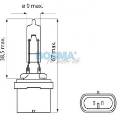 # Autolampa 12.8V 27W PG13