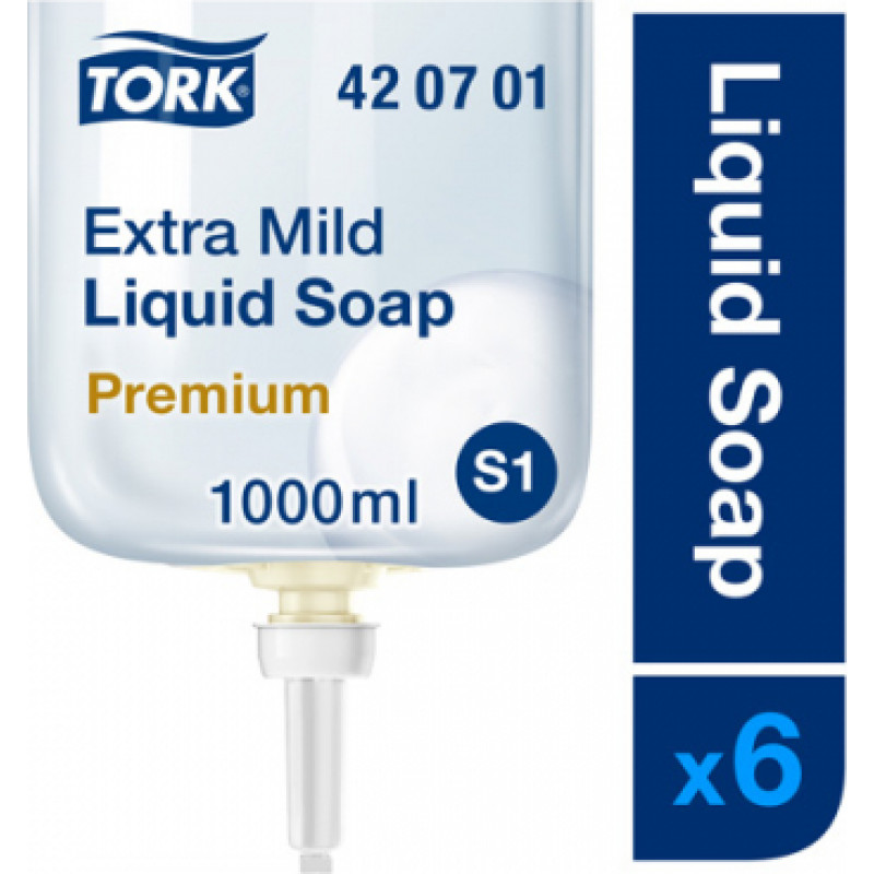 Šķidrās ziepes TORK Premium Mild Non Perfumed S1, 1 L