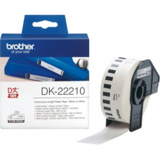 Brother DK-22210 Continuous Length Paper Tape Black On White 29 mm x30.48m