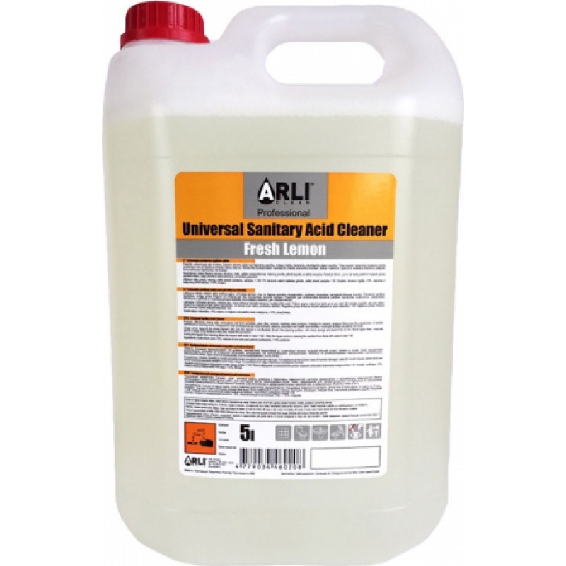 Universāls sanitārais skābi saturošs līdzeklis ARLI CLEAN, 5 l