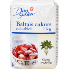 Cukurs DAN SUKKER, cukurbiešu, baltais, 1 kg