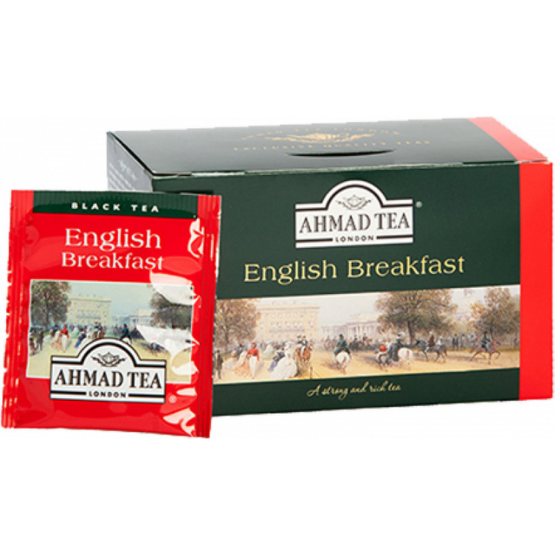 Melnā tēja AHMAD Alu ENGLISH BREAKFAST, 20 maisiņi  x 2 g paciņā ( Gab. x 3 )