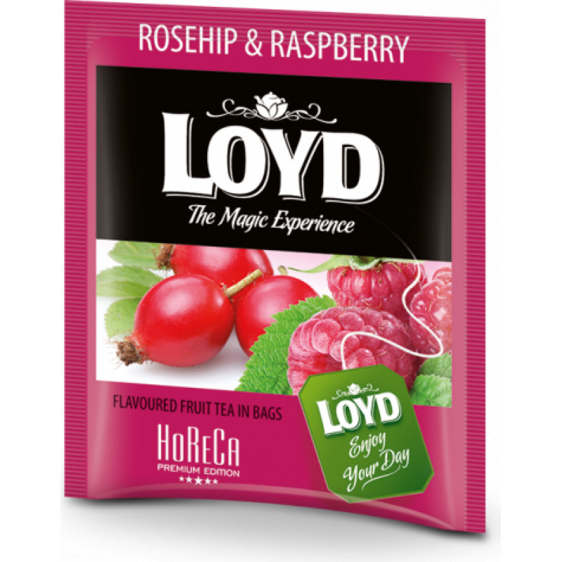 Augļu tēja LOYD Rosehip & Raspberry FS 500x2g