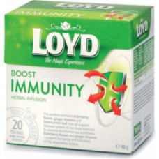 Dažādu augu tēja LOYD Boost IMMUNITY imunitātes stiprināšanai 20gb. x 2g ( Gab. x 3 )