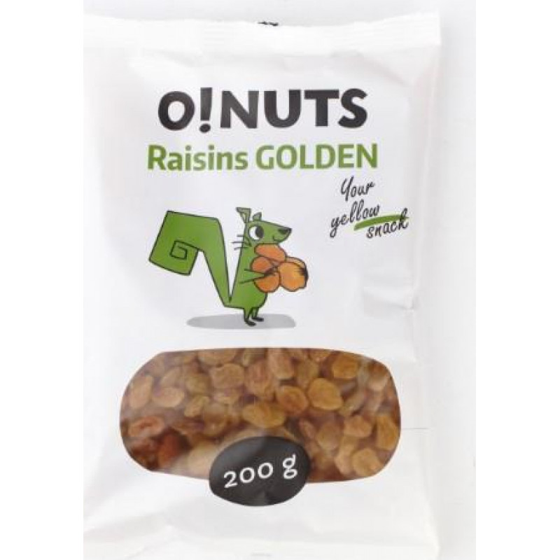 Zelta rozīnes O!NUTS, 200 g ( Iepak. x 10 )