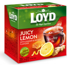 Zāļu tēja LOYD Pyramids ar sildošu efektu Juicy Lemon ar ingveru un medu , 20x2 g ( Iepak. x 3 )