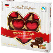 Šokolādes konfektes MAITRE TRUFFOUT Marzipan hearts, 110g ( Gab. x 3 )