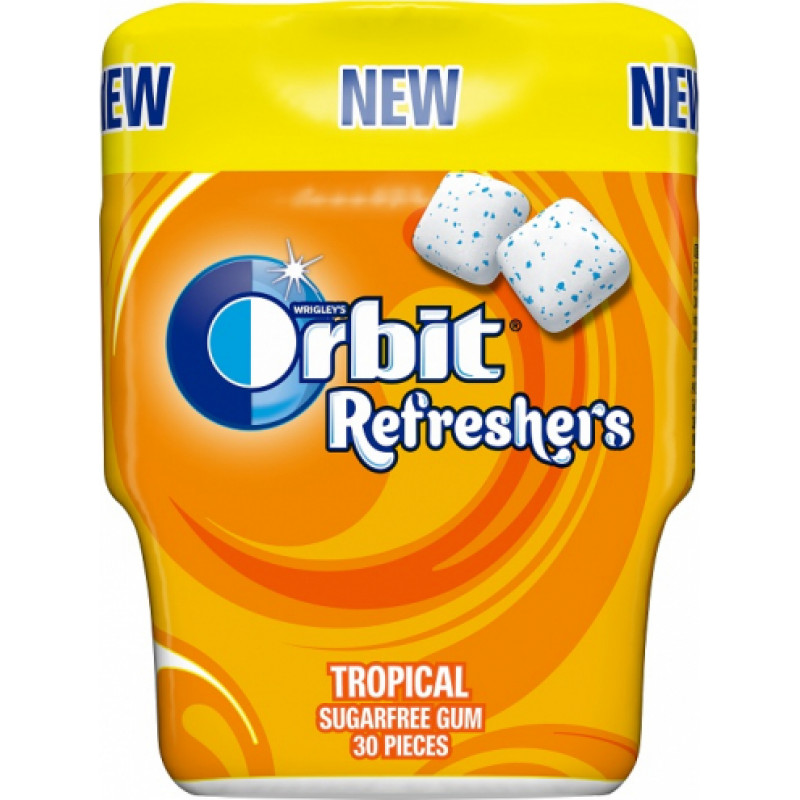 Orbit Refreshers Tropical Bottle 30gb. ( Gab. x 6 )