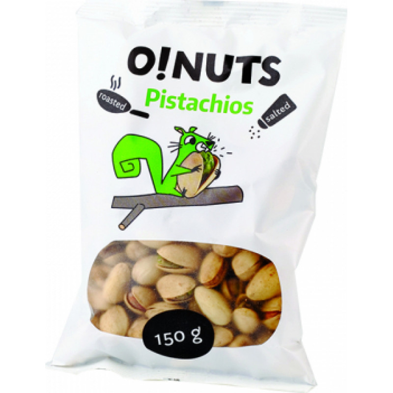 Pistācijas O!NUTS grauzdētas un sālītas, 150 g ( Gab. x 12 )