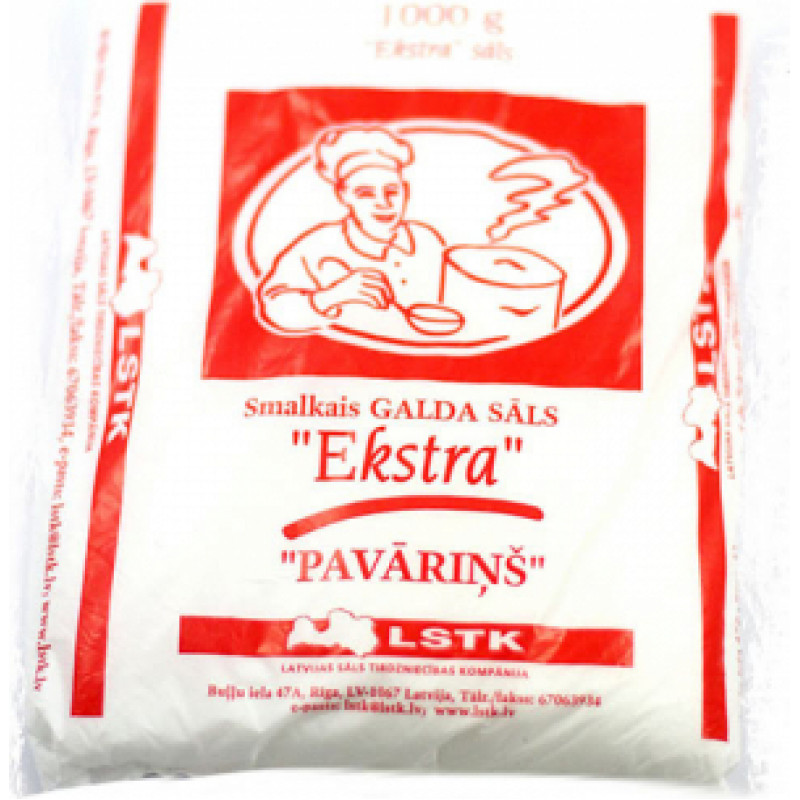 Lstk Sāls LSTK, smalkais, galda, 1 kg ( Gab. x 5 )