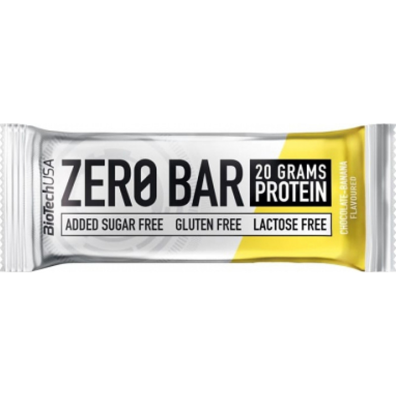 Biotechusa Proteīna batoniņš BioTechUSA Zero Bar, šokolāde-banāns, 50g ( Gab. x 2 )