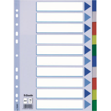 Sadalītājs dokumentiem Esselte, A4 formāts, 1-10 krāsains, plastikāta