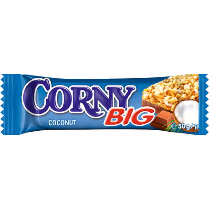 Musli batoniņš CORNY BIG, kokosriekstu, 50 g ( Gab. x 10 )