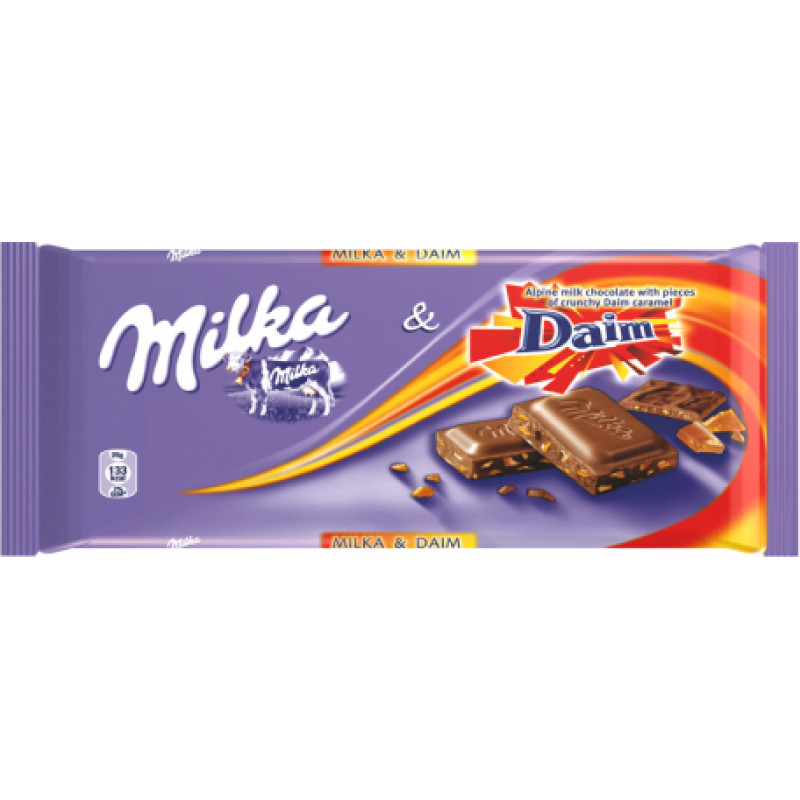 Piena šokolāde MILKA Daim, 100 g ( Gab. x 6 )