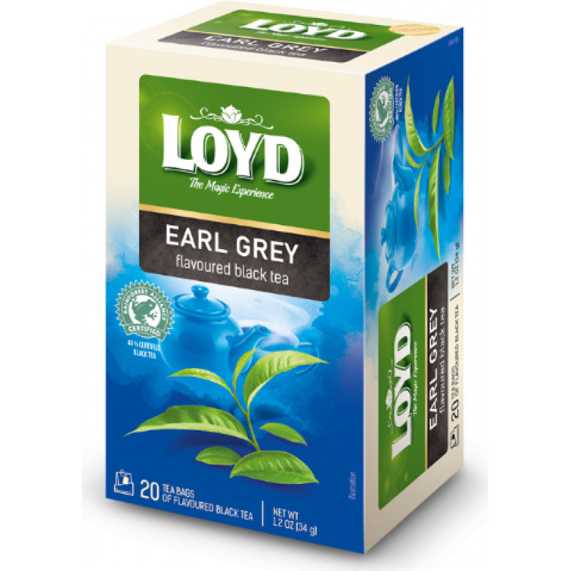 Melnā tēja LOYD Early Grey, 20x1,7 g ( Iepak. x 3 )