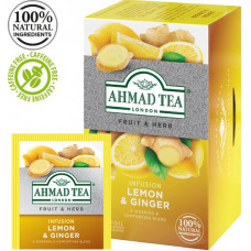 Zāļu tēja AHMAD Alu LEMON & GINGER, 20 maisiņi x 2 g paciņā ( Gab. x 3 )