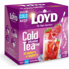 Augļu tēja LOYD Cold Infusion ar zemeņu un aveņu g. 12x2,5g ( Gab. x 3 )