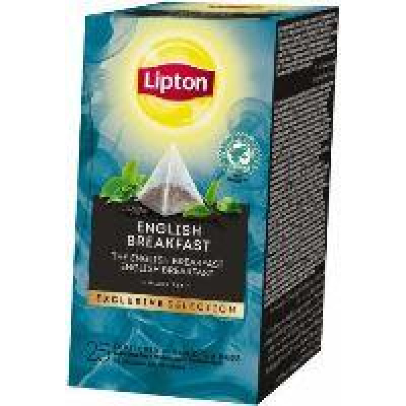 Melnā tēja LIPTON English Breakfast, piramīdas, 25 x 2g ( Gab. x 3 )