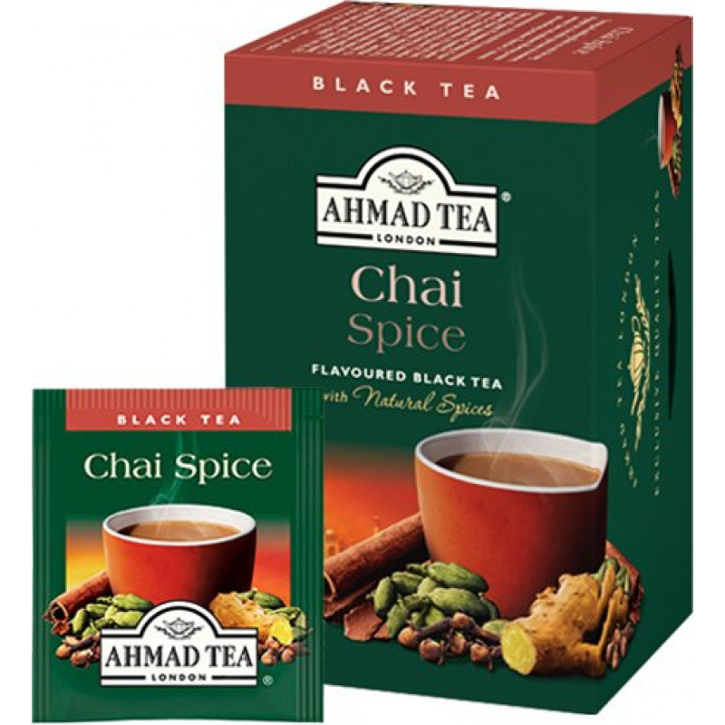 Melnā tēja AHMAD CHAI SPICE, 20 maisiņi x 2 g paciņā ( Gab. x 3 )